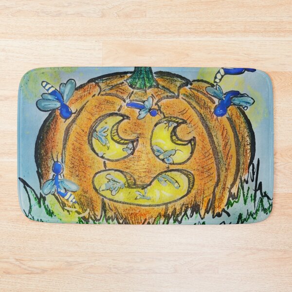 Item preview, Jack-O-Lantern and Fireflies designed and sold by Marian Hayes.