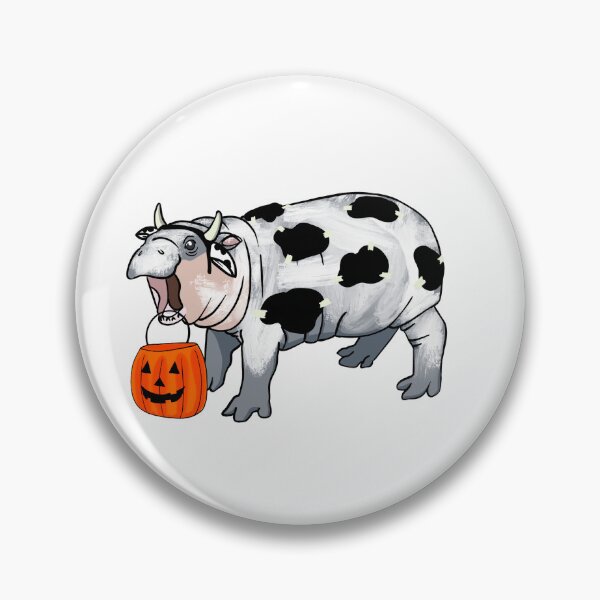 Item preview, Moo Deng Pygmy Hippo Cow Costume Sticker | Viral Animal Meme Art | Cute Funny Halloween Decal | Hippo Fan Gift Merchandise designed and sold by Petersen Arts.