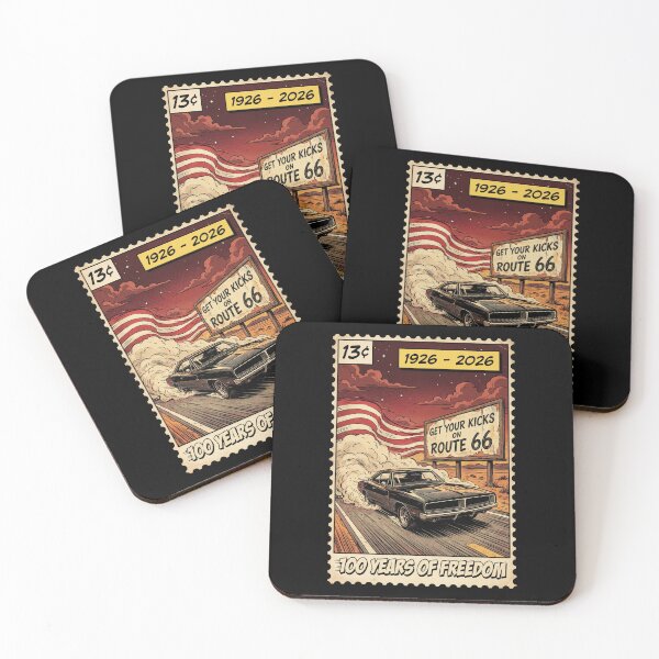 Item preview, Route 66 Centennial Get Your Kicks: 100th Anniversary 1926-2026 Black Muscle Car designed and sold by G350.