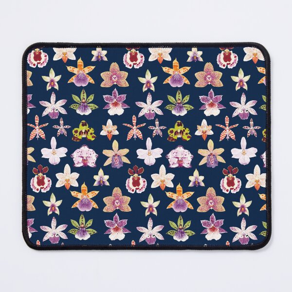 Item preview, ORCHIDACEAE-navy blue designed and sold by BEATRIZ ABAITUA.