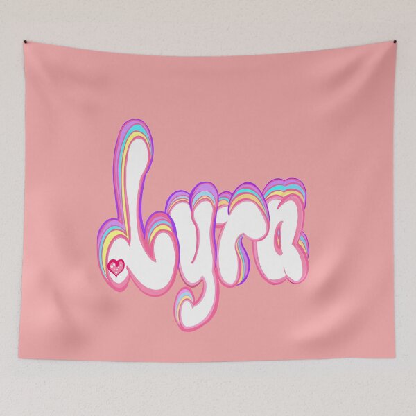 Item preview, Lyra popular girls first name in white and pastel. Top 10 Personalized personalised customised name Lyra designed and sold by Artonmytee.