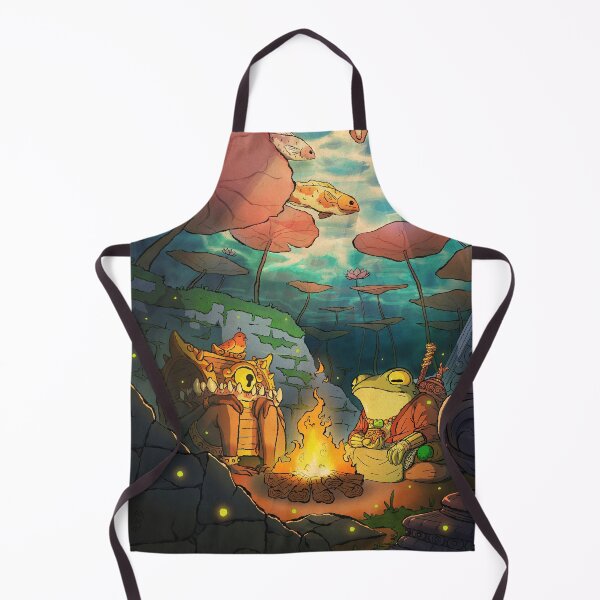 Item preview, fantasy monk frog and mimic bonfire day wholesome asian style illustration designed and sold by DingHuArt.