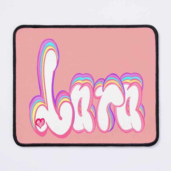 Item preview, Lara popular girls name woman women’s first name in white and pastel calligraphy Lara designed and sold by Artonmytee.