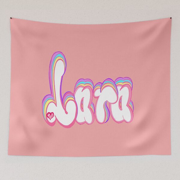 Item preview, Lara popular girls name woman women’s first name in white and pastel calligraphy Lara designed and sold by Artonmytee.