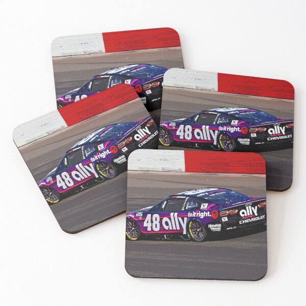 Item preview, Alex Bowman racing in his 2025 Nascar Cupcar from the rear abstract designed and sold by Rodissimus1984.