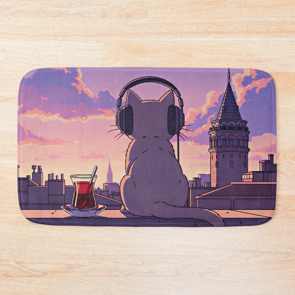 Item preview, Lofi Cat in Istanbul - Chill Sunset Vibes designed and sold by Ascend777.