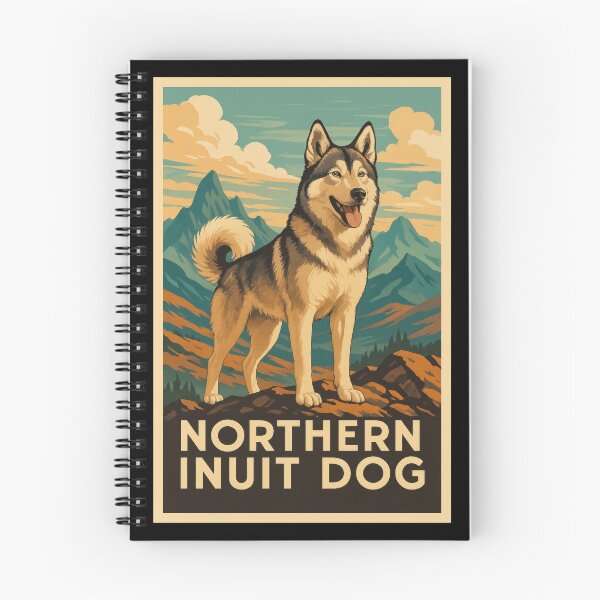 Item preview, Northern Inuit Dog Mountain Poster designed and sold by Flying Doggo.