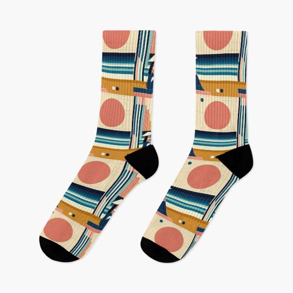 Item preview, Bauhaus Asian Sun - Geometric Shapes Linear Modern Art designed and sold by Mermaid's Whimsy.
