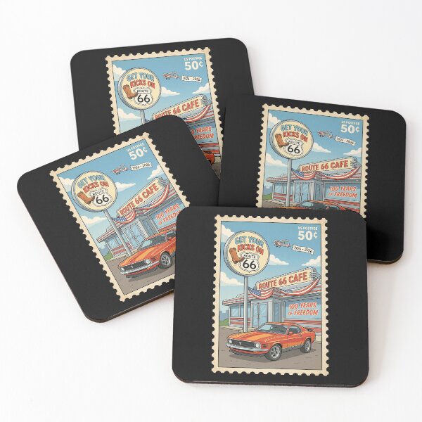 Item preview, Route 66 Centennial Cafe Stamp: 100th Anniversary 1926-2026 Fastback designed and sold by G350.