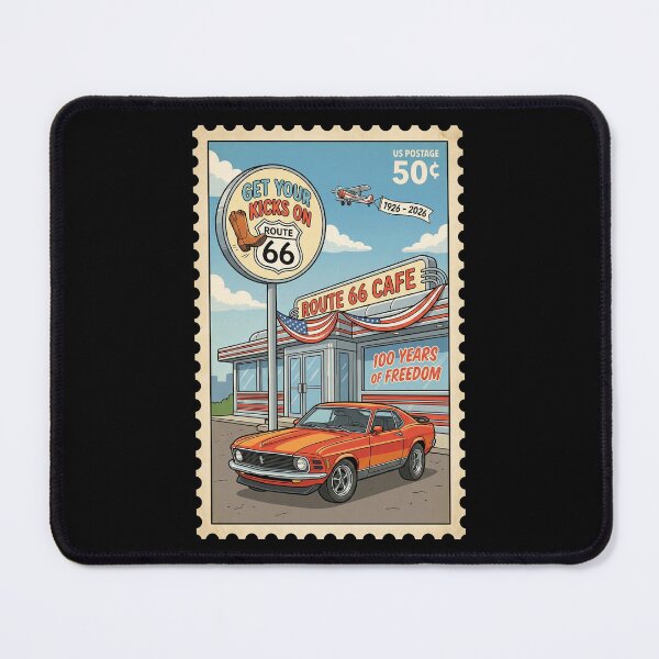 Item preview, Route 66 Centennial Cafe Stamp: 100th Anniversary 1926-2026 Fastback designed and sold by G350.