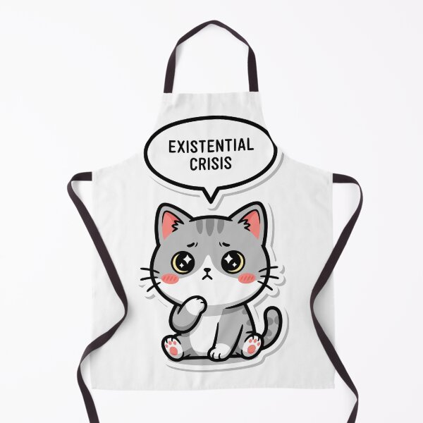 Artikelvorschau, Existenzielle Krise Katzen-T-Shirt entworfen und verkauft von ArtEmotionsImages.