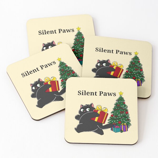 Item preview, Silent Paws — Christmas Cat Thief designed and sold by BlackCat Vibe.