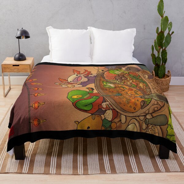 Item preview, Asian Hotpot Night with Cute Frog, Axolotl, Cat, Mouse, and Capybara designed and sold by DingHuArt.
