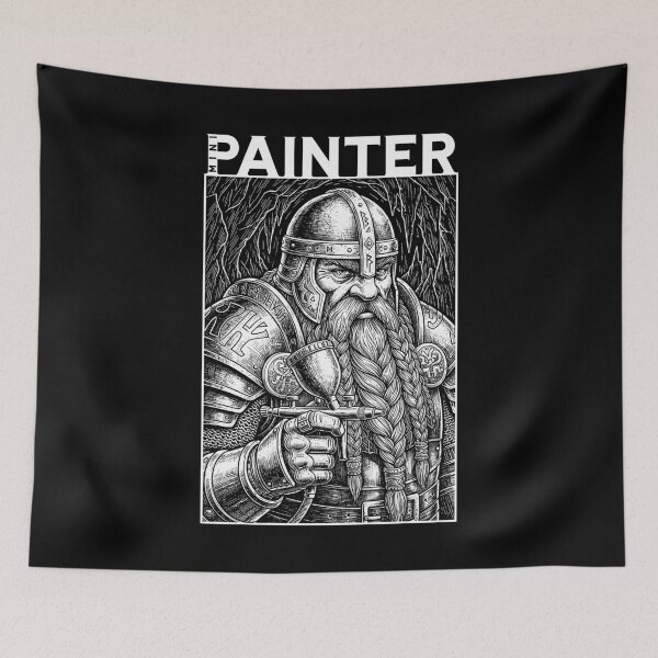 Item preview, Mini Painter Fantasy Miniature Dwarf Funny Airbrush RPG designed and sold by GrandeDuc.