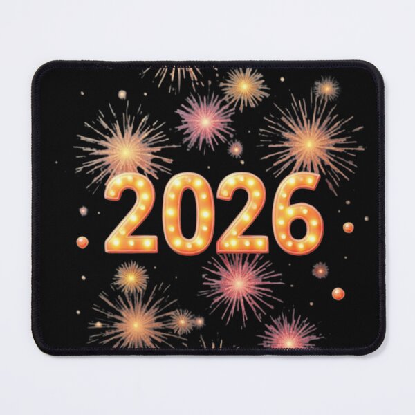 Item preview, Happy New Year 2026 Fireworks – Elegant Golden Celebration Art designed and sold by MiraLumeStudio.