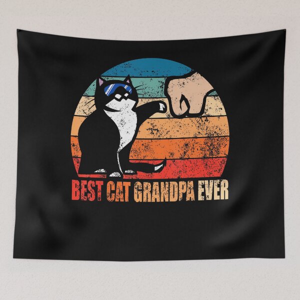 Artikelvorschau, Retro-Geschenkidee: Der beste Katzen-Opa aller Zeiten – Lustiges Faustgruß-Geschenk für Opa entworfen und verkauft von TyrelKoch.