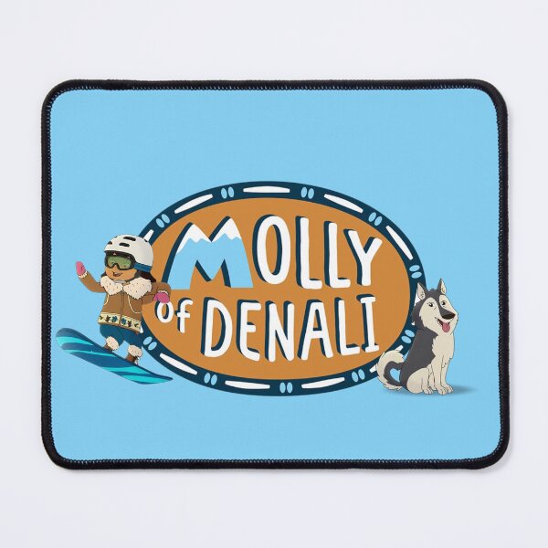 Item preview, Snowboarding Molly of Denali Alaska (with Suki) designed and sold by YonderAndBeyond.