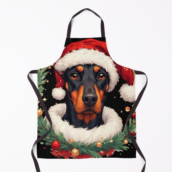 Item preview, Festive Doberman Christmas Wreath – Holiday Dog Illustration designed and sold by Karolina’s Cozy Creations.