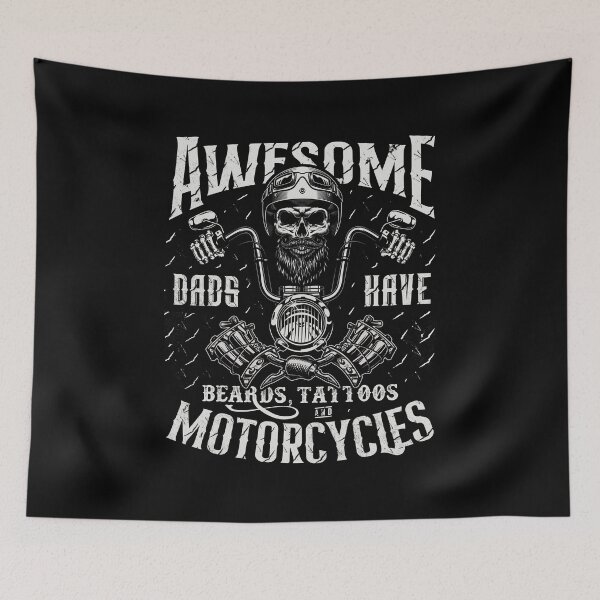 Item preview, Awesome Dads Have Beards Tattoos and Motorcycles Biker Dad designed and sold by JRRTs.