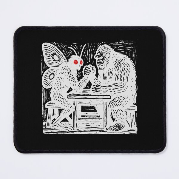 Item preview, Vintage Bigfoot v Mothman Arm Wrestling Funny designed and sold by CARBONARA LLC..