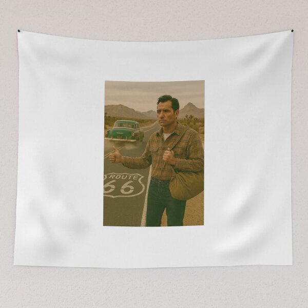 Item preview, Jack Kerouac Hitchhiking on Route 66 designed and sold by Halifaxartguy.