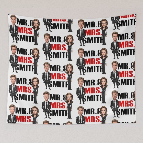 Item preview, Funny caricature of Mr. & Mrs. Smith Brad Pitt & Angelina Jolie designed and sold by vectorlove.