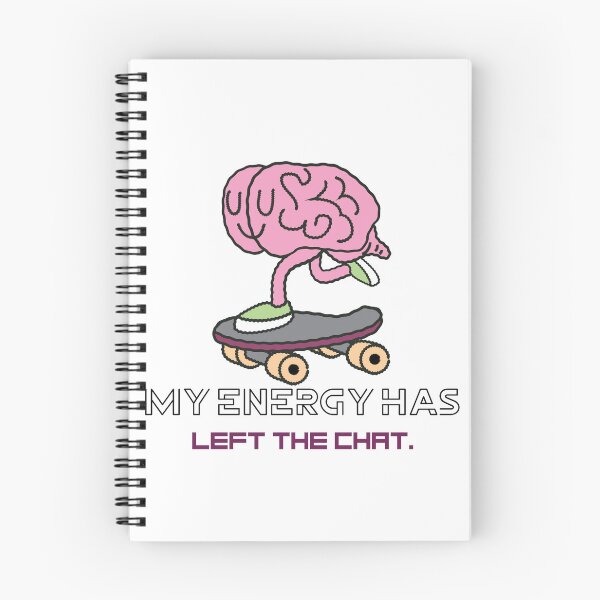 Item preview, Funny Burnout Brain Sticker/T- Shirts design – My Energy Left The Chat designed and sold by MGK22.