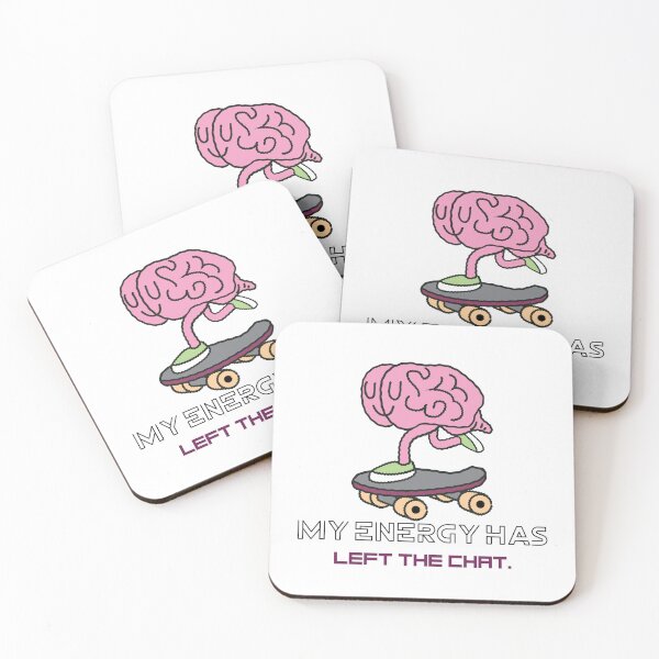 Item preview, Funny Burnout Brain Sticker/T- Shirts design – My Energy Left The Chat designed and sold by MGK22.