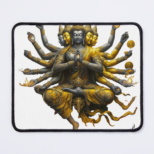 Item preview, Golden Multi-Armed Deity Statue designed and sold by Soul Cipher.