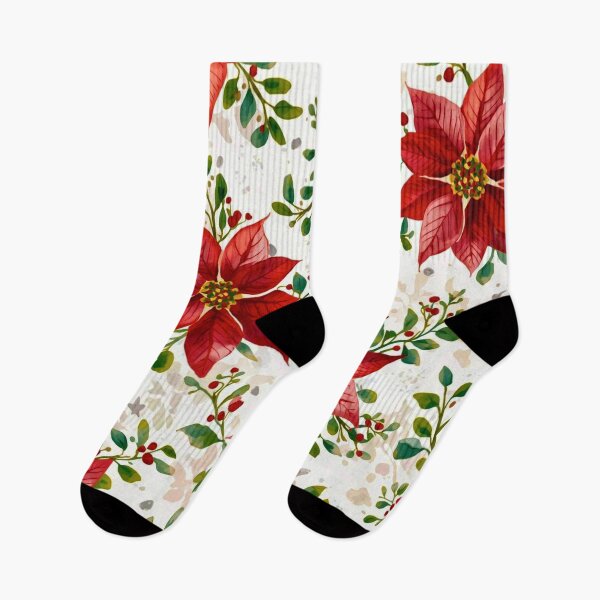 Item preview, Red Tinsel Poinsettia Flower Pattern designed and sold by shaang.