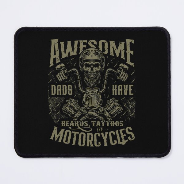Item preview, Awesome Dads Have Beards Tattoos and Motorcycles Biker Dad designed and sold by JRRTs.