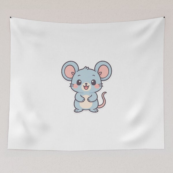 Item preview, Aesthetic Happy Mouse Sticker designed and sold by StickMint.