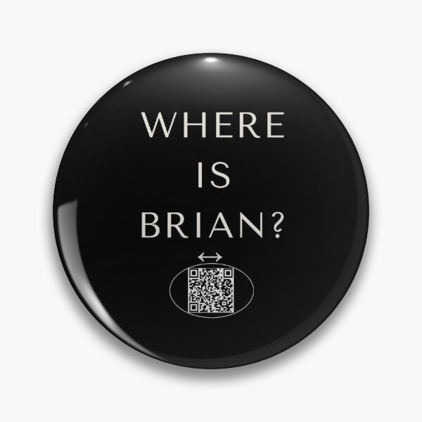Item preview, Where Is Brian? ✨—✨ Classic French Learners Of English Joke with QR Answer - light for darker backgrounds designed and sold by WheelieGdArt.