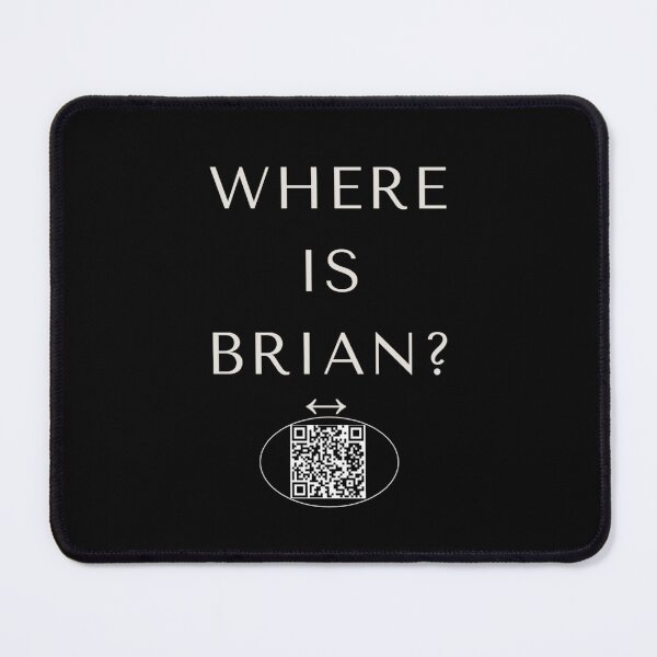 Item preview, Where Is Brian? ✨—✨ Classic French Learners Of English Joke with QR Answer - light for darker backgrounds designed and sold by WheelieGdArt.