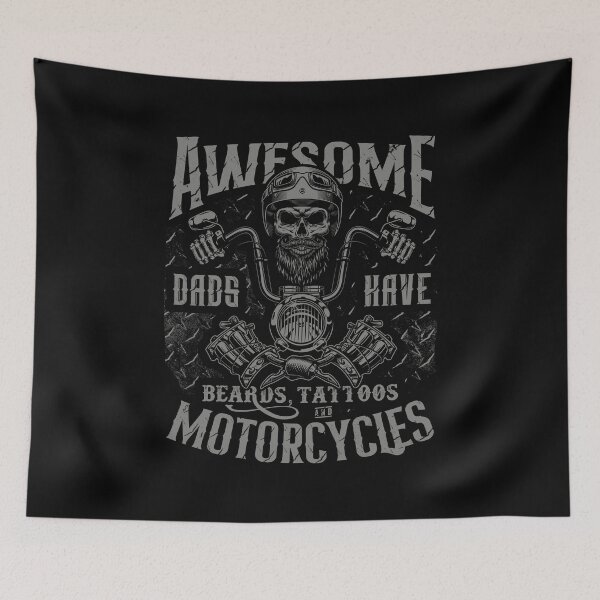 Item preview, Awesome Dads Have Beards Tattoos and Motorcycles Biker Dad designed and sold by JRRTs.