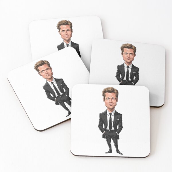 Item preview, Funny caricature of Brad Pitt designed and sold by vectorlove.