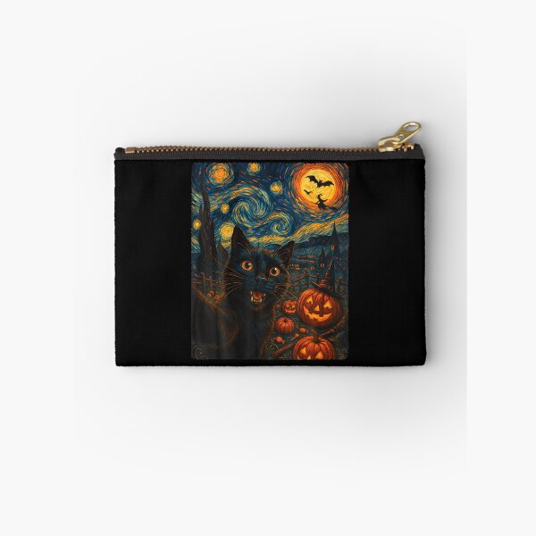 Item preview, Halloween Black Cat Selfie Cat Lovers Van Gogh Starry Night Men Women Kids designed and sold by TyrelKoch.