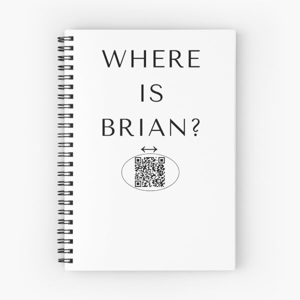 Item preview, Where Is Brian? ✨—✨ Classic French Learners Of English Joke with QR Answer - dark for lighter backgrounds designed and sold by WheelieGdArt.
