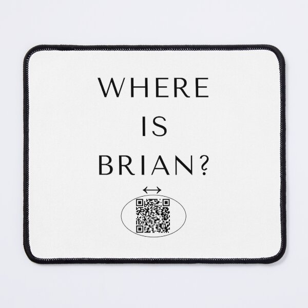 Item preview, Where Is Brian? ✨—✨ Classic French Learners Of English Joke with QR Answer - dark for lighter backgrounds designed and sold by WheelieGdArt.