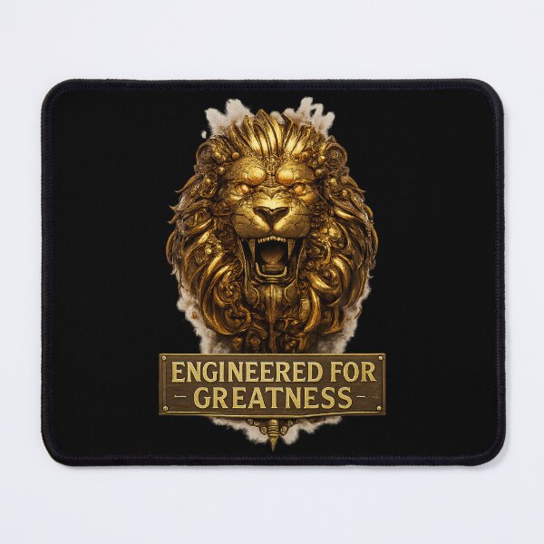 Item preview, Engineered For Greatness Lion Motivational Strength T-Shirt designed and sold by Eric’s Creative Corner.