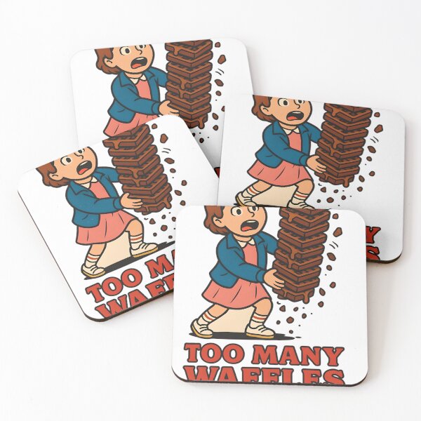 Item preview, Waffle Stack Disaster – Funny Cartoon Food Design designed and sold by gavinroyal.