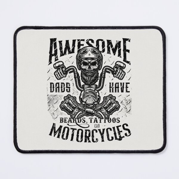 Item preview, Awesome Dads Have Beards Tattoos and Motorcycles Biker Dad designed and sold by JRRTs.