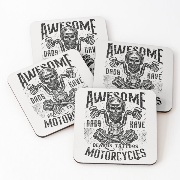 Item preview, Awesome Dads Have Beards Tattoos and Motorcycles Biker Dad designed and sold by JRRTs.