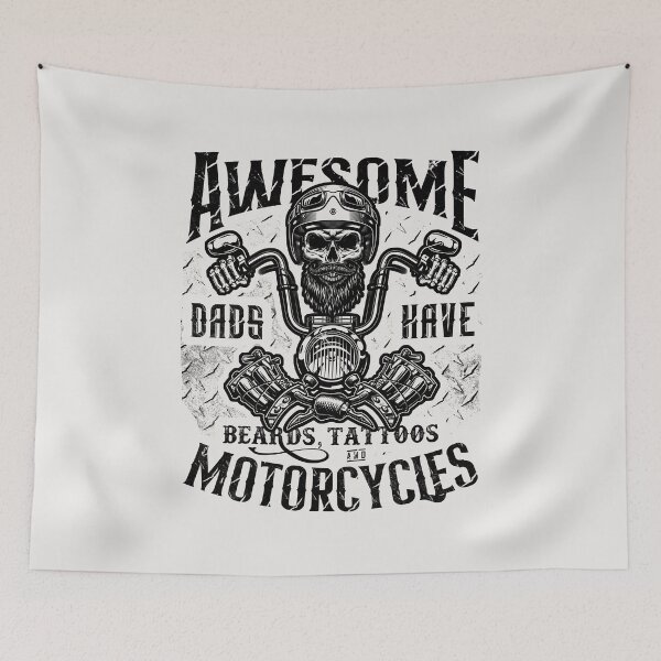 Item preview, Awesome Dads Have Beards Tattoos and Motorcycles Biker Dad designed and sold by JRRTs.