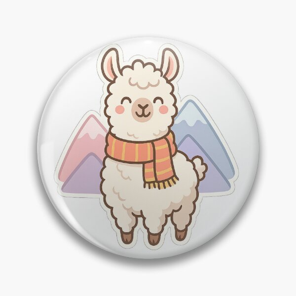 Artikelvorschau, Chibi Happy Llama Sticker entworfen und verkauft von StickMint.