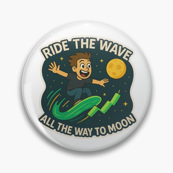 Item preview, Ride The Wave Trader Guy All The way to The Moon designed and sold by DivinelyAligned8.
