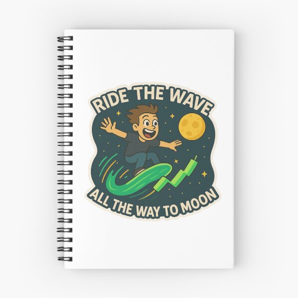 Item preview, Ride The Wave Trader Guy All The way to The Moon designed and sold by DivinelyAligned8.