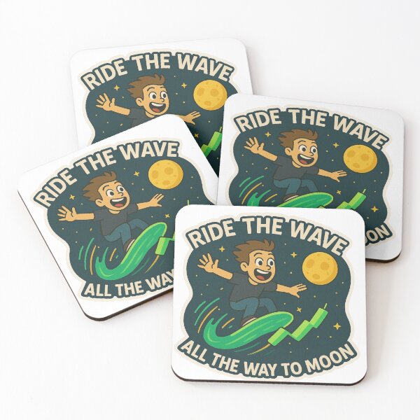 Item preview, Ride The Wave Trader Guy All The way to The Moon designed and sold by DivinelyAligned8.