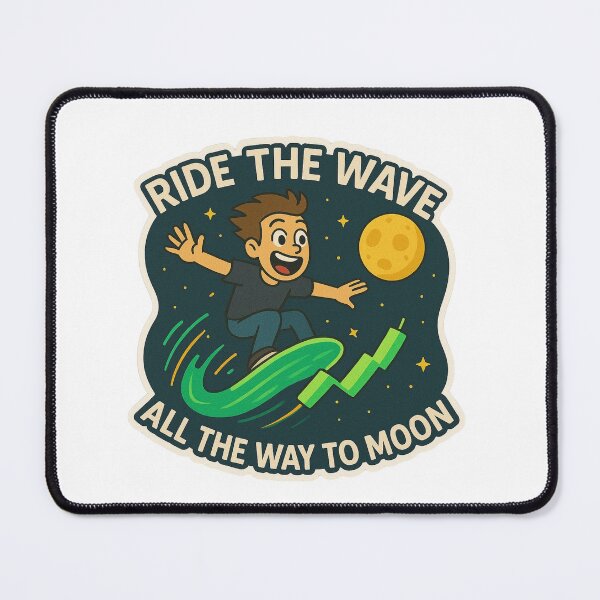Item preview, Ride The Wave Trader Guy All The way to The Moon designed and sold by DivinelyAligned8.