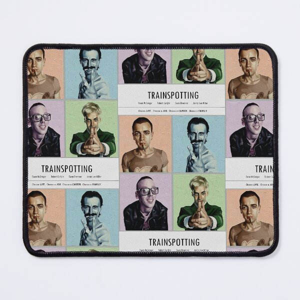 Item preview, Four Panel Drug Culture Movie Poster Art | Pastel Quadrant Portrait Painting | Choose Life Cult Film designed and sold by Art's Diner.